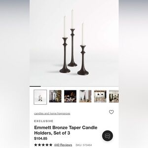 Crate and Barrel Emmett Candlesticks